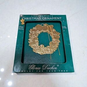 Gloria Duchin Gold Tone Christmas Decor Ornament